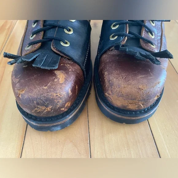 Canada West Lineman Brown Leather Boots - Picture 7 of 9